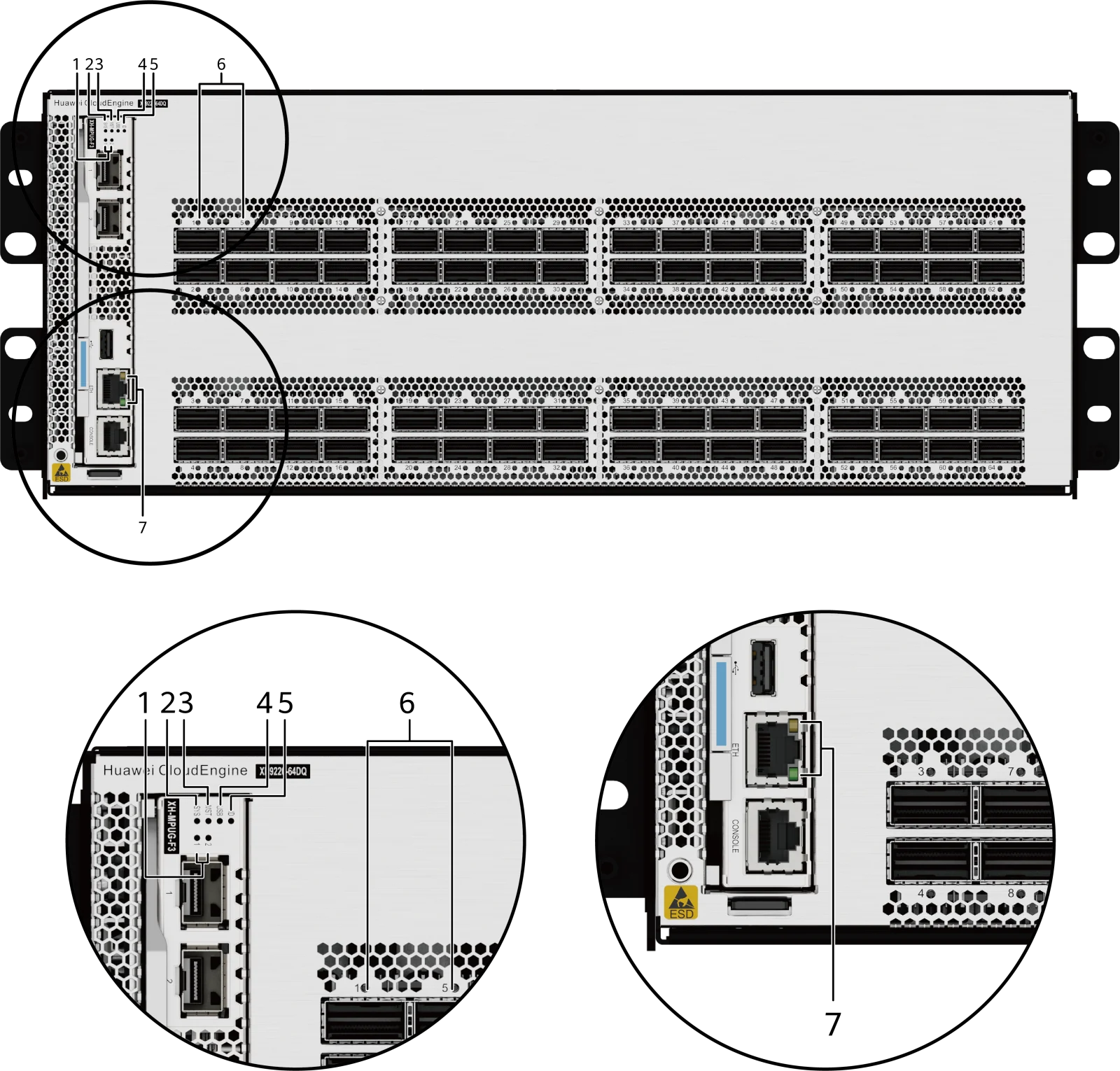 Индикаторы и кнопки, XH9220-64DQ