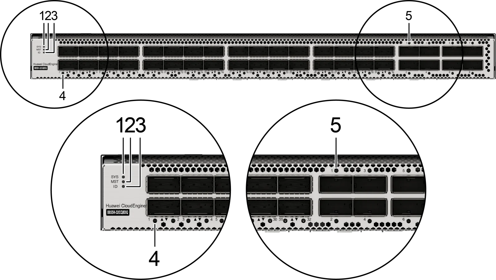 Индикаторы и кнопки, CE8855H-32CQ8DQ