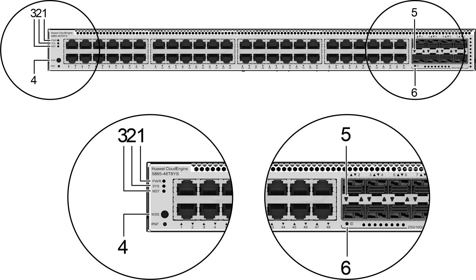 Индикаторы и кнопки, CE5885-48T8YS