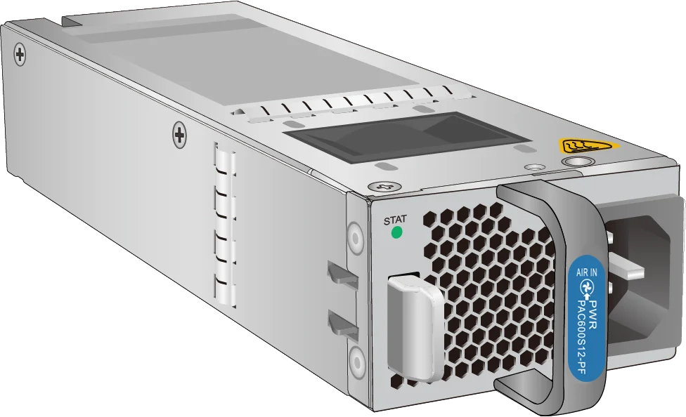 PAC600S12-PF (Блок питания 600 Вт, AC и 240 В DC (забор воздуха со стороны панели питания))