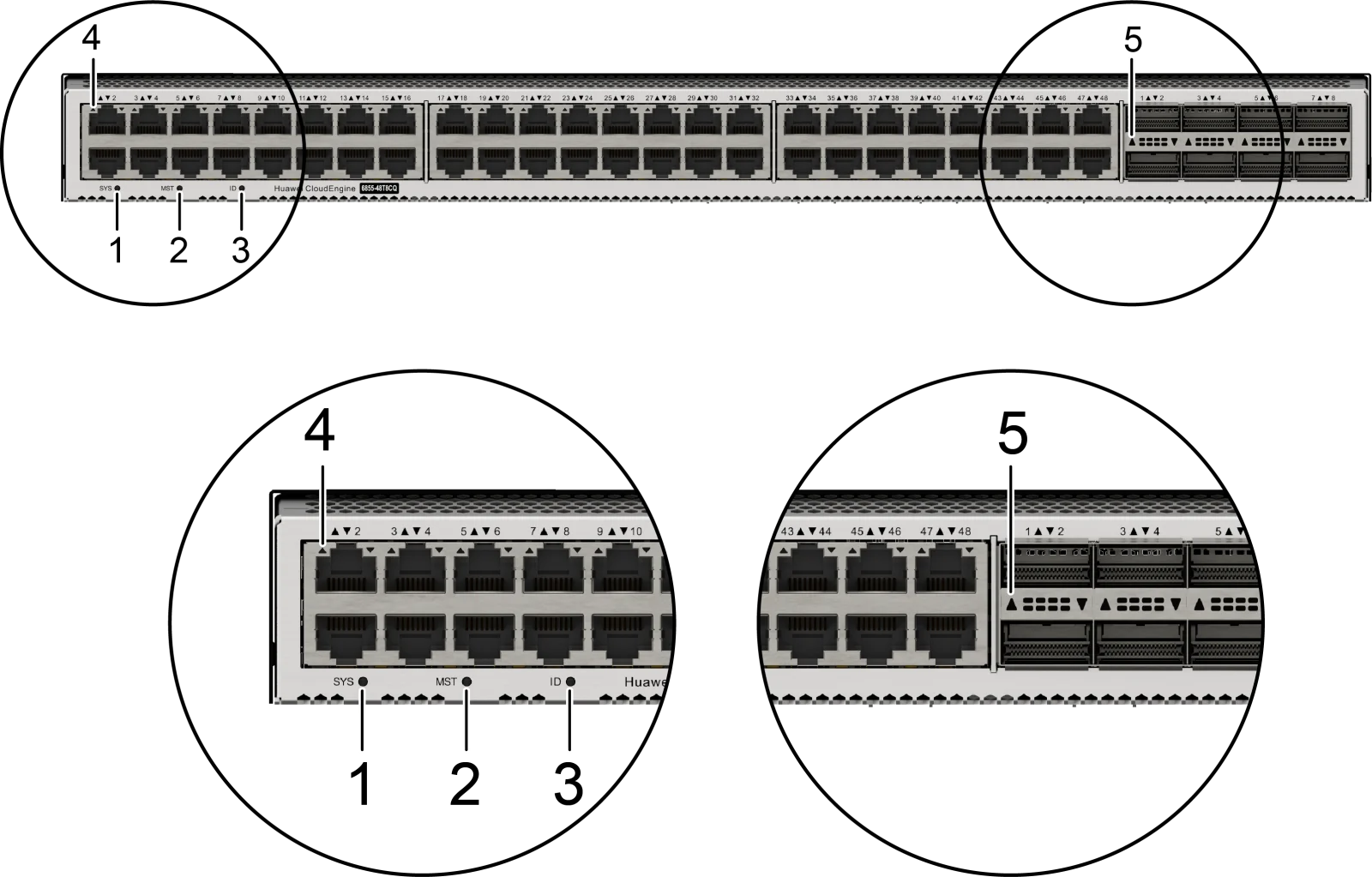 Индикаторы и кнопки, CE6855-48T8CQ