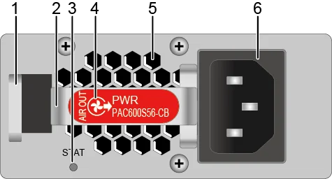 PAC600S56-CB (Блок питания PoE 600 Вт, AC и 240 В DC (обдув сзади вперёд, выброс со стороны панели питания))